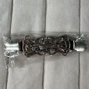 Grandmother’s Vintage Floral Cardigan Clip Sweater Clasp NIB